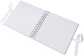 10th Tin Anniversary White Scrapbook Guest Book Photo Album Silver Script